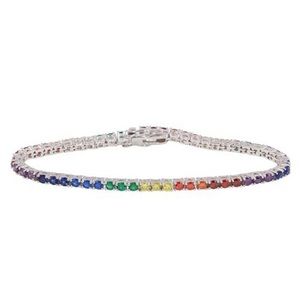 .925 sterling silver Rainbow bracelet